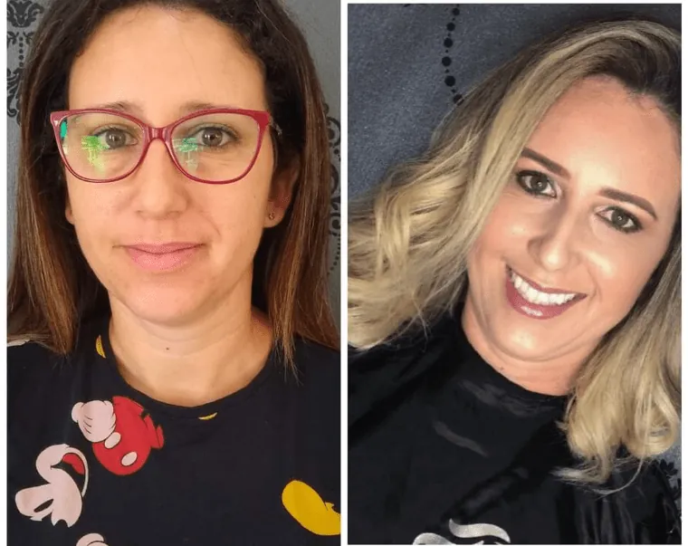 Antes e depois: iluminado loiro por Gleice Carrion